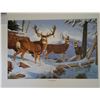 Image 1 : UNFRAMED ART "SNOW BASIN" BY TOM MANSANAREZ SIGNED ARTIST PROOF