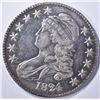 Image 1 : 1824 BUST HALF DOLLAR, AU