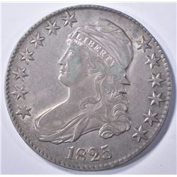 1825 BUST HALF DOLLAR, XF+