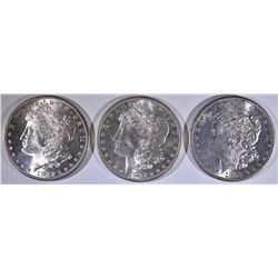 (3) 1882-S MORGAN DOLLARS FLASHY!