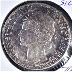 1931 A SILVER PIASTER FRENCH INDO-CHINA CH BU