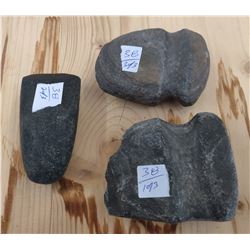 2 Slate Grooved Axes & Celt