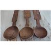 Image 2 : 5 Effigy Peruvian Carved Wood Spoons