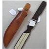 Image 14 : Custom Anza Bowie Knife w/Scabbard and Scrimshaw