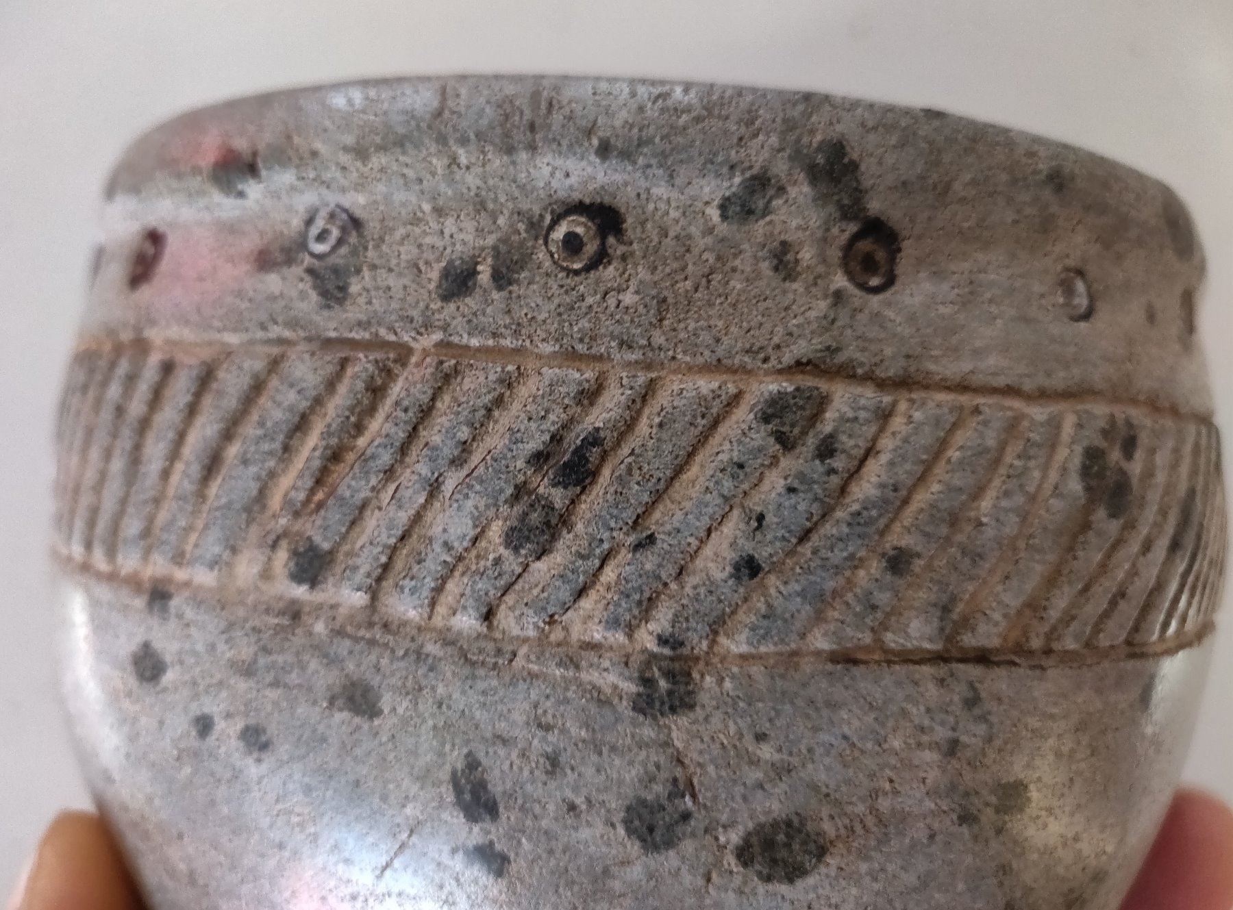 Chumash Shell Inlaid Stone Bowl