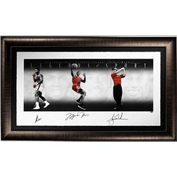 Muhammad Ali, Michael Jordan  Tiger Woods Signed  Legends of Sport  LE 33x58 Custom Framed Photo (UD