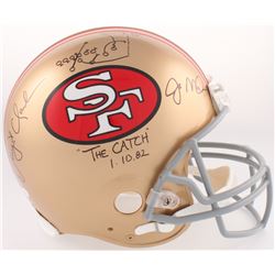 Dwight Clark  Joe Montana Signed 49ers Full-Size Authentic On-Field Helmet Inscribed  The Catch    1