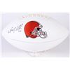 Image 1 : Nick Chubb Signed Browns Logo Football (JSA COA)