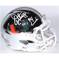 Warren Sapp Signed Miami Hurricanes Chrome Speed Mini Helmet Inscribed "94 Lombardi" (JSA COA)