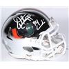 Image 1 : Warren Sapp Signed Miami Hurricanes Chrome Speed Mini Helmet Inscribed "94 Lombardi" (JSA COA)