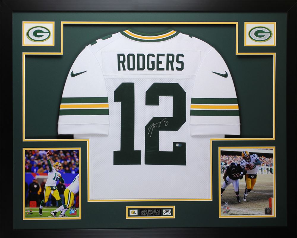 aaron rodgers framed jersey