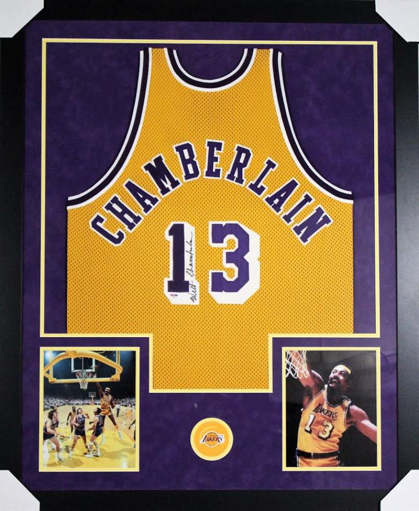 wilt chamberlain signed jersey