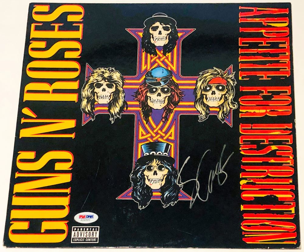 Slash Signed Appetite For Destruction Vinyl Album Cover Psa Coa