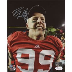 J. J. Watt Signed Wisconsin Badgers 8x10 Photo (JSA COA  Watt Hologram)