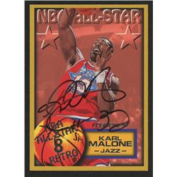 karl malone signed basketball