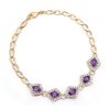 Image 1 : 7.88 CT Amethyst  Diamond Designer Bracelet
