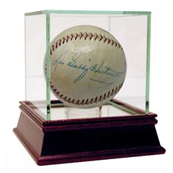 Leo "Gabby" Hartnett Signed Baseball with High Quality Display Case (JSA LOA)