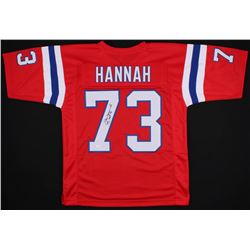 John Hannah Signed New England Patriots Jersey Inscribed "HOF 91" (JSA COA)