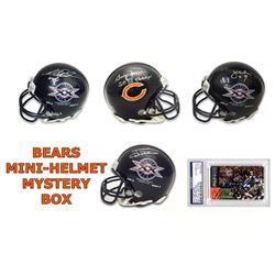 Chicago Bears Signed Mystery Box Mini Helmet â€“ Series 5 - (Limited to 34) **NO DUPLICATES**