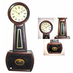 HOWARD & DAVID #4 TIME ONLY BANJO 1850'S; CASE COMING INGLUED; DIALING SHOWING SOME WEAR; LOWER TABL