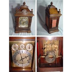 WINTERHALDER & HOFFEMEIER LARGE BRACKET WITTINGTON & WMC; BEAUTIFUL POLISHED OAK CABINET; 27" X 15" 