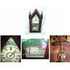 Image 1 : NEW HAVEN 8 DAY GOTHIC TIME AND STRIKE MANTEL GLASS NOT ORIGINAL BUT OLD; SOME VENEER MISSING AND SO