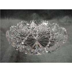 CUT CRYSTAL ROUND DISH. 6".