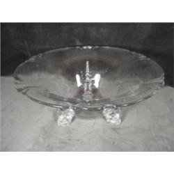 PRESSED GLASS FOOTED FRUIT BOWL 4"X11".