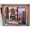 Image 1 : FRAMED AND MATTED OIL ON CANVAS OF VENICE 21" BY 24"