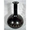 Image 1 : SIGNED NATIVE AMERICAN BLACK CERAMIC POT WITH ETCHED INDIAN SYMBOLS DECORATING THE BODY OF THE LONG 