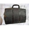 Image 1 : ANTIQUE LEATHER ZIPPERED DOCTOR'S BAG THAT HAS SEEN ITS SHARE OF USE. 12"X18"X10".