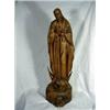 Image 1 : CARVED FIGURINE OF MOTHER MARY. 27"X8".