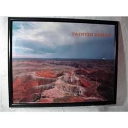 FRAMED POSTER OF THE PAINTED DESERT 24"X30".