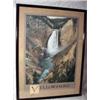 Image 1 : FRAMED POSTER OF "YELLOWSTONE" SHOWING A WATERFAL
