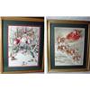 Image 1 : SET OF TWO CHRISTMAS PRINTS BY JODI JENSEN FRAMED