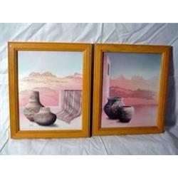 SET OF TWO FRAMED SOUTHWEST PRINTS BY CARLOS RIOS