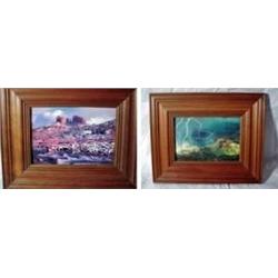 TWO FRAMED PHOTOGRAPHS INCLUDING THE GRAND CANYON