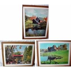 COLLECTION OF THREE FRAMED PHOTOGRAPHS DEPICTING 