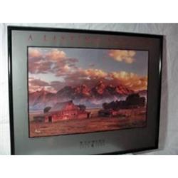 FRAMED POSTER "WYOMING JULY 1890" OF MOULTON RANC