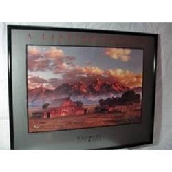 FRAMED POSTER "WYOMING JULY 1890" OF MOULTON RANC