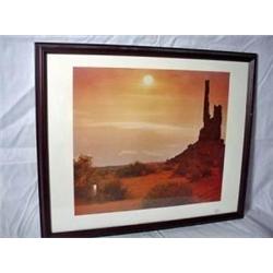 FRAMED PHOTOGRAPH OF THE CALIFORNIA DESERT. 15"X1