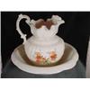 Image 1 : WASH STAND PITCHER 12"X10" AND BOWL5"X16" HANDPAI
