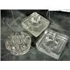 Image 1 : COLLECTION OF THREE GLASS ITEMS INCLUDING A ROUND
