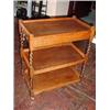 Image 1 : TEA CART WITH STORAGE DRAWER AND THREE SHELVES.  