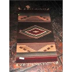 INDIAN WOVEN WOOL SADDLE BLANKET MADE IN MEXICO. 