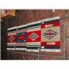 Image 1 : COLLECTION OF FOUR INDIAN WOVEN WOOL SADDLE BLANK