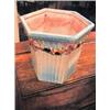 Image 1 : PORCELAIN CRACKLE PLANTER IN CREAM, BLUE, AND PIN