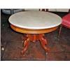 Image 1 : EASTLAKE ROUND ITALIAN MARBLE TOP TABLE WITH ORIG