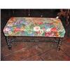 Image 1 : BARLEY TWIST UPHOLSTERED BENCH 20"X37"X17".