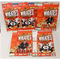 5 GENERAL MILLS CEREAL BOXES TEAM CANADA1998 (2 BOXES WITH THE FREE PATCH)